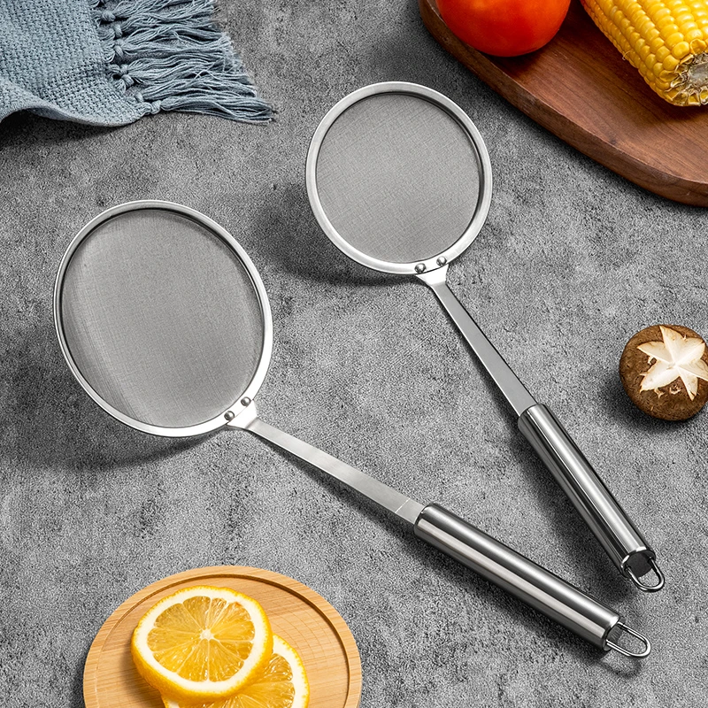 细网漏勺家用厨房304不锈钢油炸滤油密网打沫勺漏网过滤网筛神器