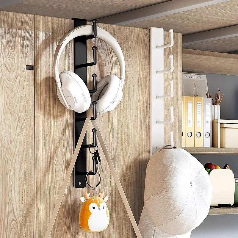 优勤门后长排挂钩包包挂架宿舍挂衣架免打孔无痕收纳置物架壁挂