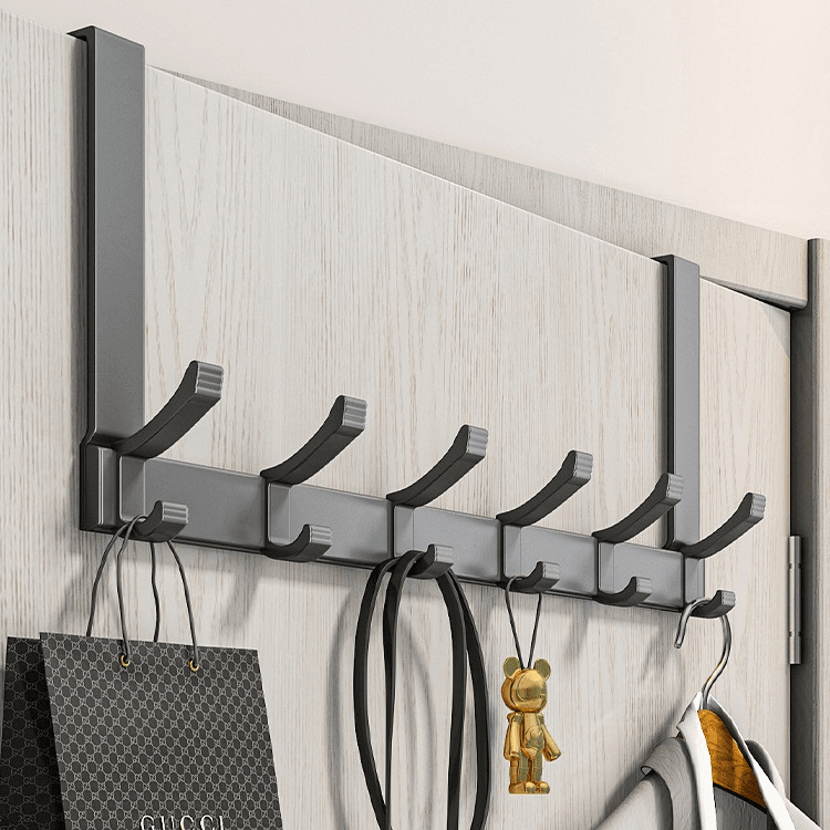 门后挂钩枪灰免打孔挂衣架壁挂墙上无痕挂衣钩承重帽子钥匙收纳架