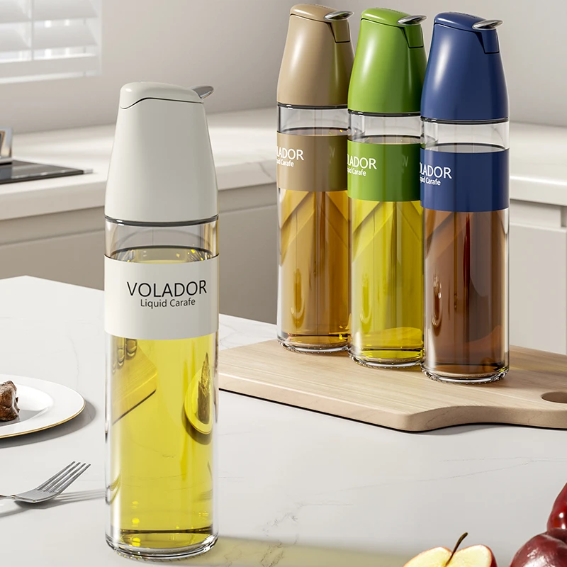 自动开合油瓶家用厨房创意玻璃油壶防漏大容量酱油醋调味瓶油罐壶