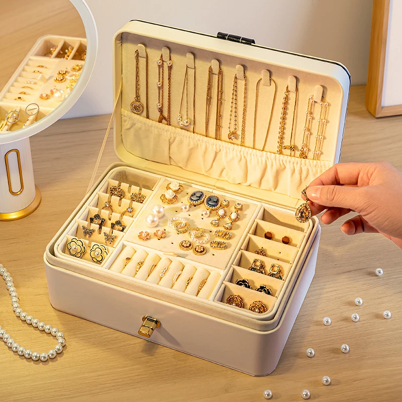 首饰收纳盒项链耳钉耳环耳饰新款轻奢高级精致手表链挡饰品珠宝
