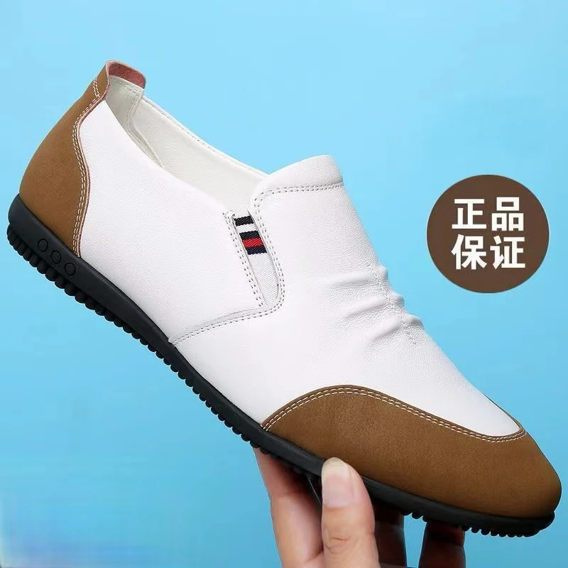百搭鞋商务春季休闲鞋潮流防滑休闲高帮百搭高档休闲软底时尚