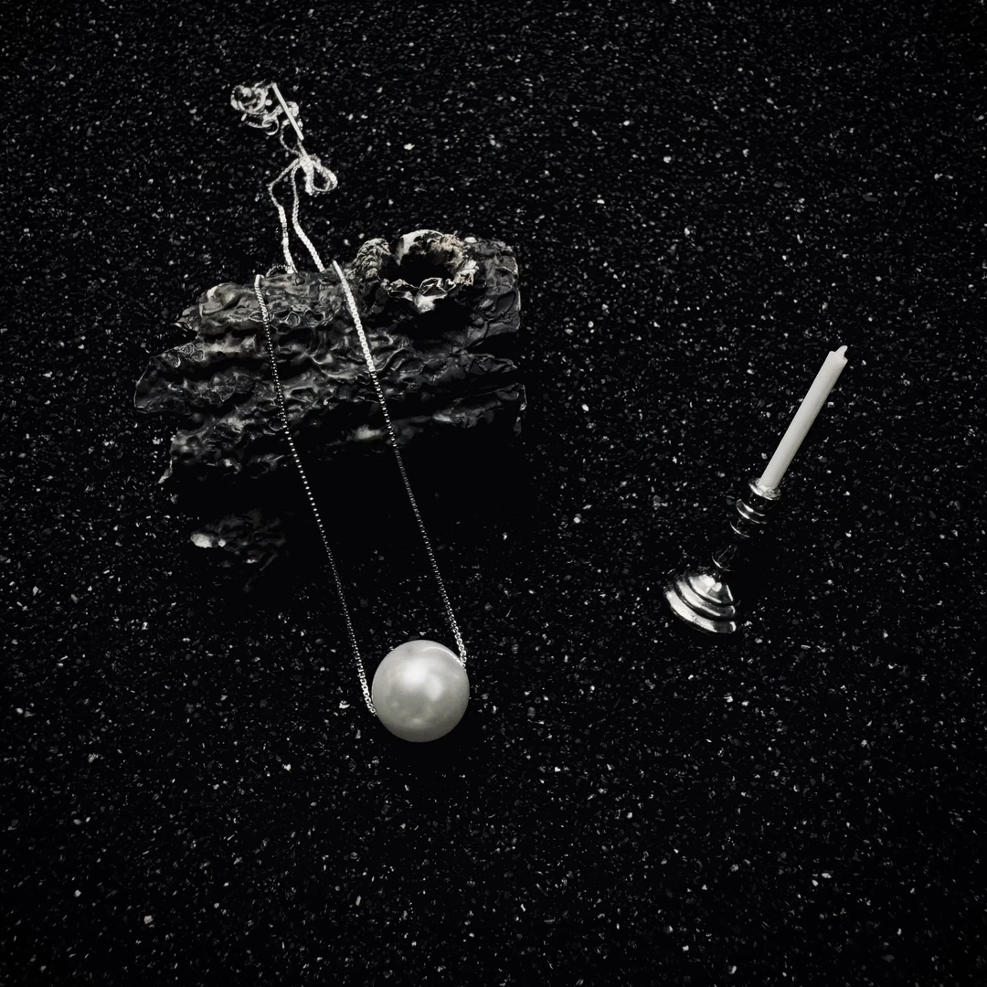 链子925银仿珍珠 纯银款气质大珍珠项链