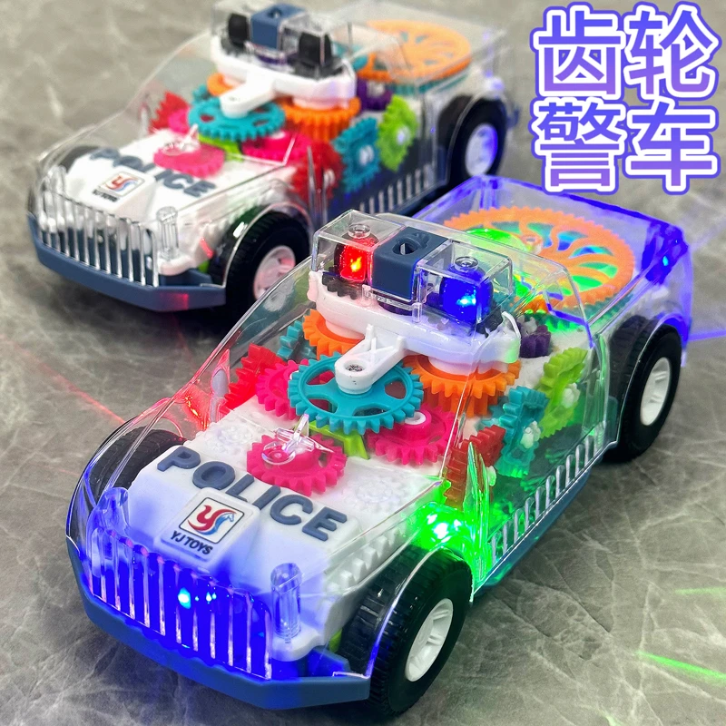 儿童电动警车3-6岁万向行驶炫酷灯光音乐男孩玩具车宝宝婴儿玩具