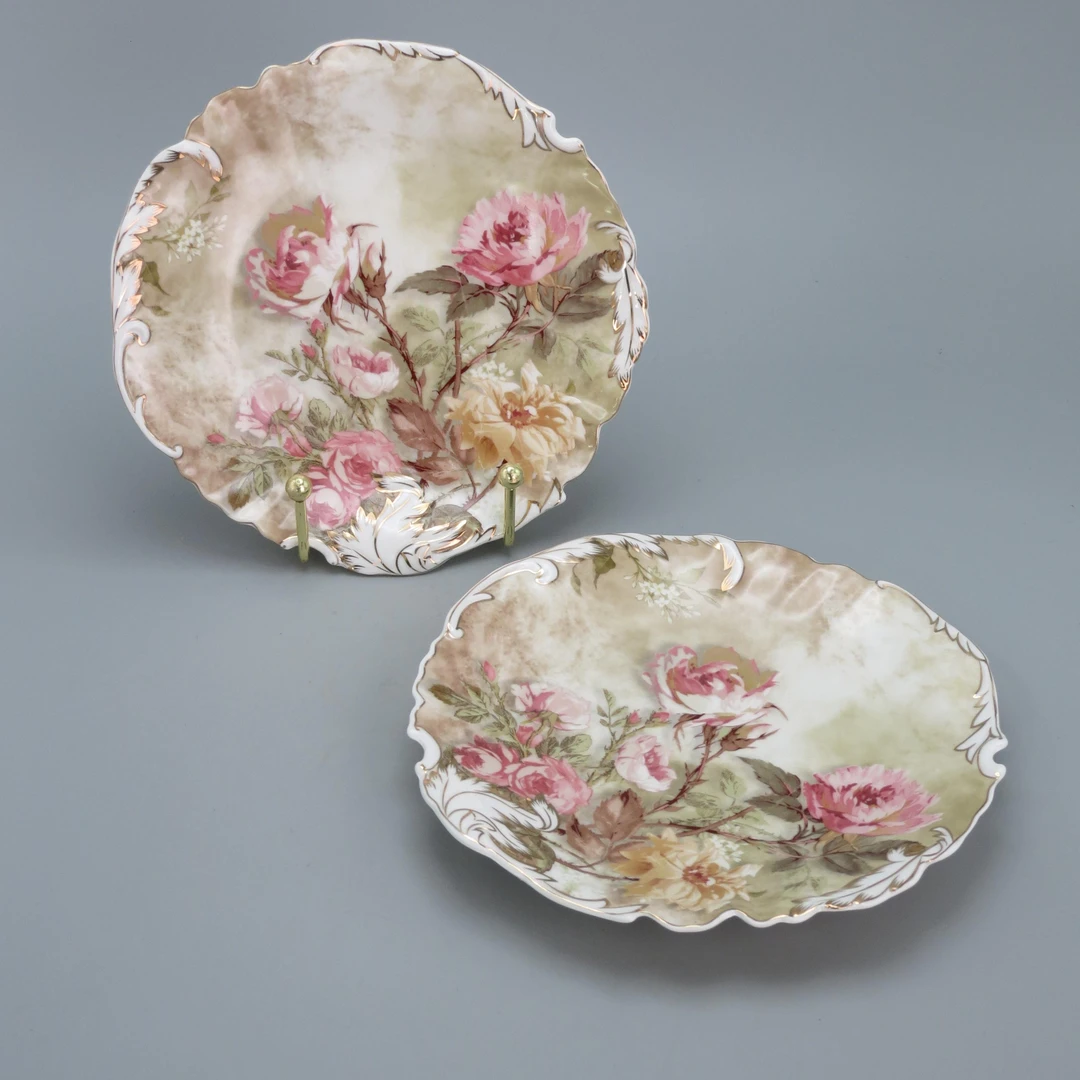 【次第花开】 欧式小盘 下午茶甜品小吃拍照高温瓷（粉丝团拍一发二）