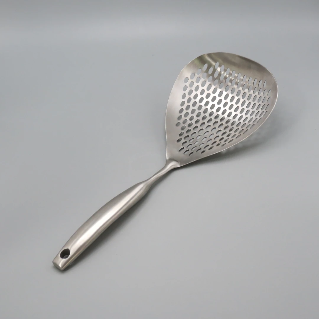 【夏日小酌】ZL/37.5cm漏勺不锈钢铲钢勺圆头长柄加厚家用漏勺厨房