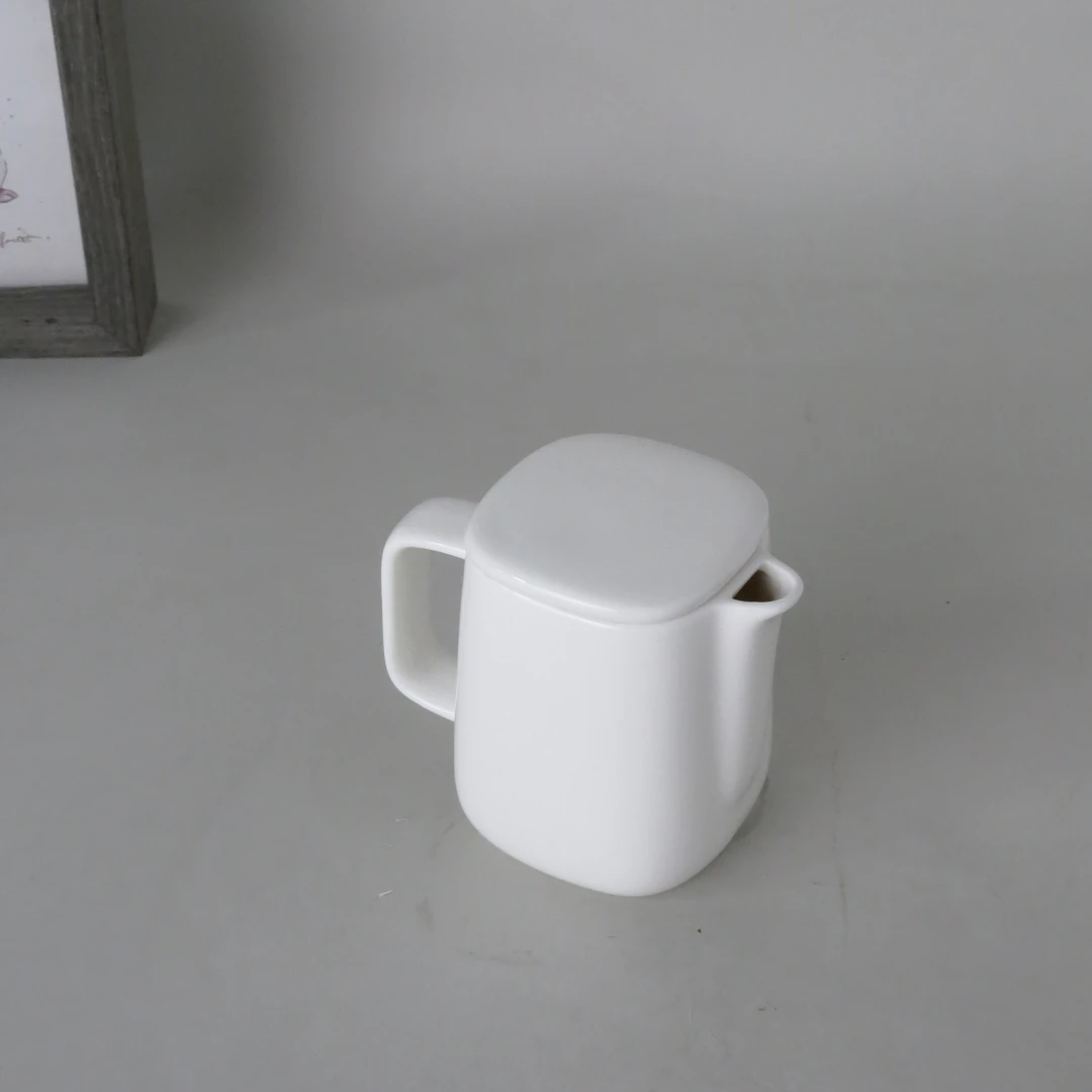 【 SA家】300ml 奶白色咖啡壶 高温瓷 陶瓷