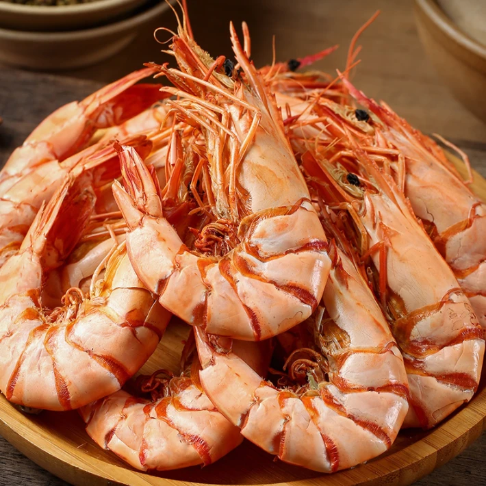 【海鲜小哥】中大虾20-26对/斤原味九节虾干250g/500g即食