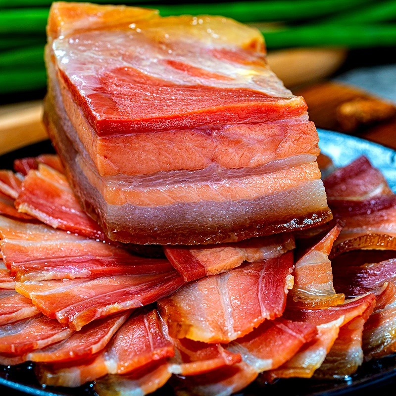 云南宣威老腊肉三线五花农家土猪腌制带骨精修风干特色农家美食