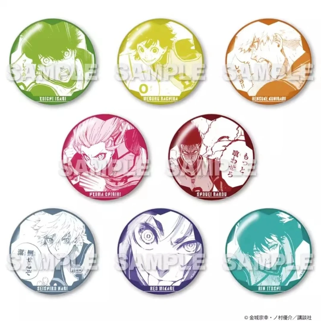 【蓝色监狱】蓝锁原画单色铁人柄吧唧Y-Line徽章 盲盒代拆