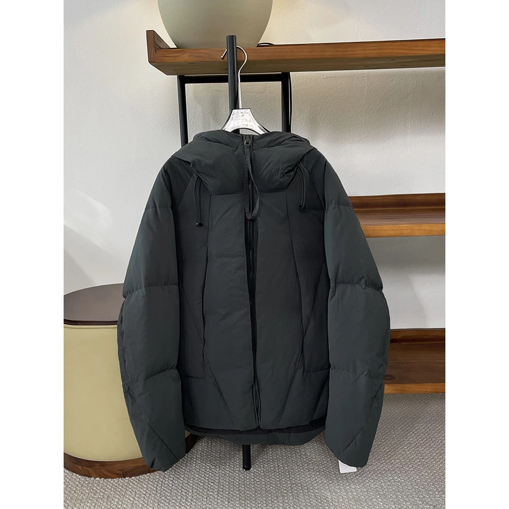 男士加厚90白鸭绒连帽羽绒服