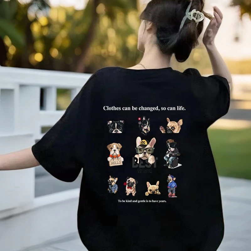 ROBINHOOD/罗宾汉洋气小众时尚百搭大码简约宽松打底半袖男女同款