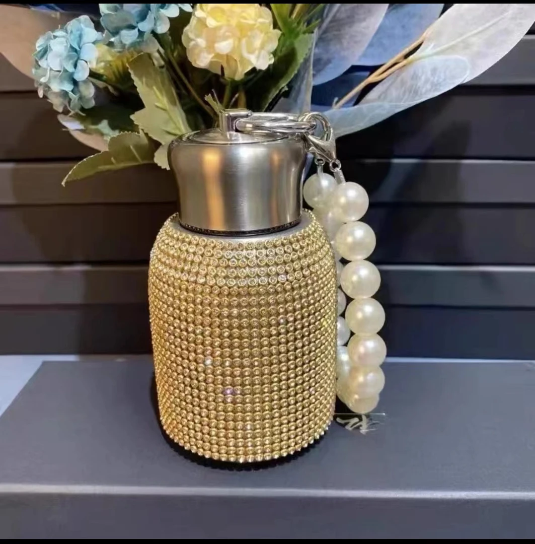 带钻水晶女生高颜值不锈钢镶钻水杯一个【爱】