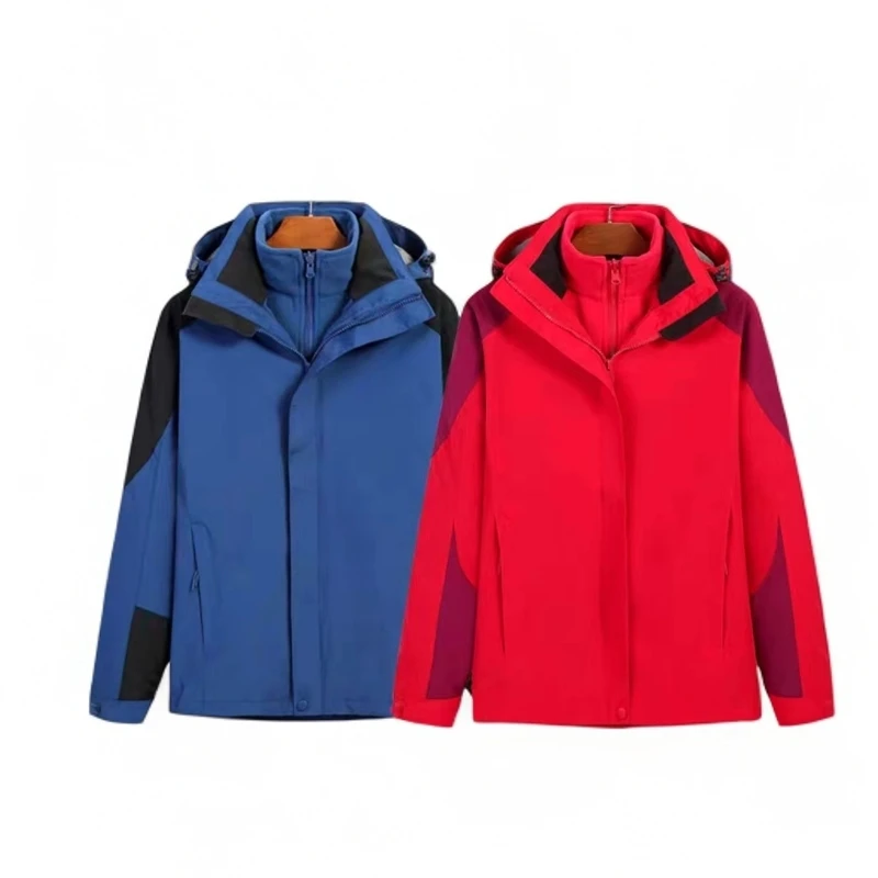 男士秋冬三合一抓绒可拆卸冲锋衣4525