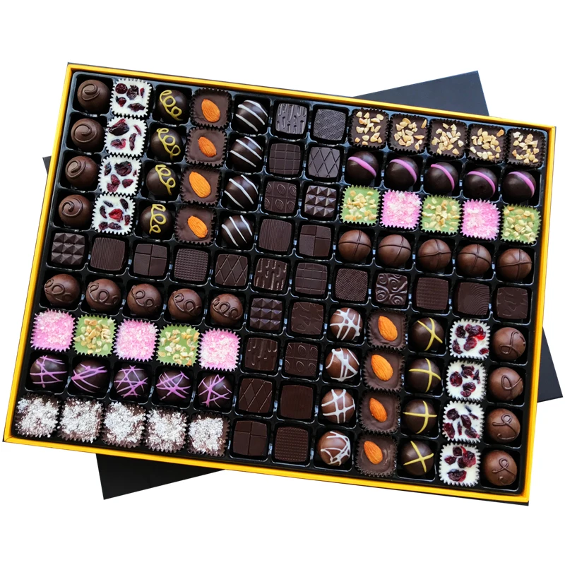 手工夹心巧克力糖果零食大礼盒装情人节送儿童女朋友生日礼物定制