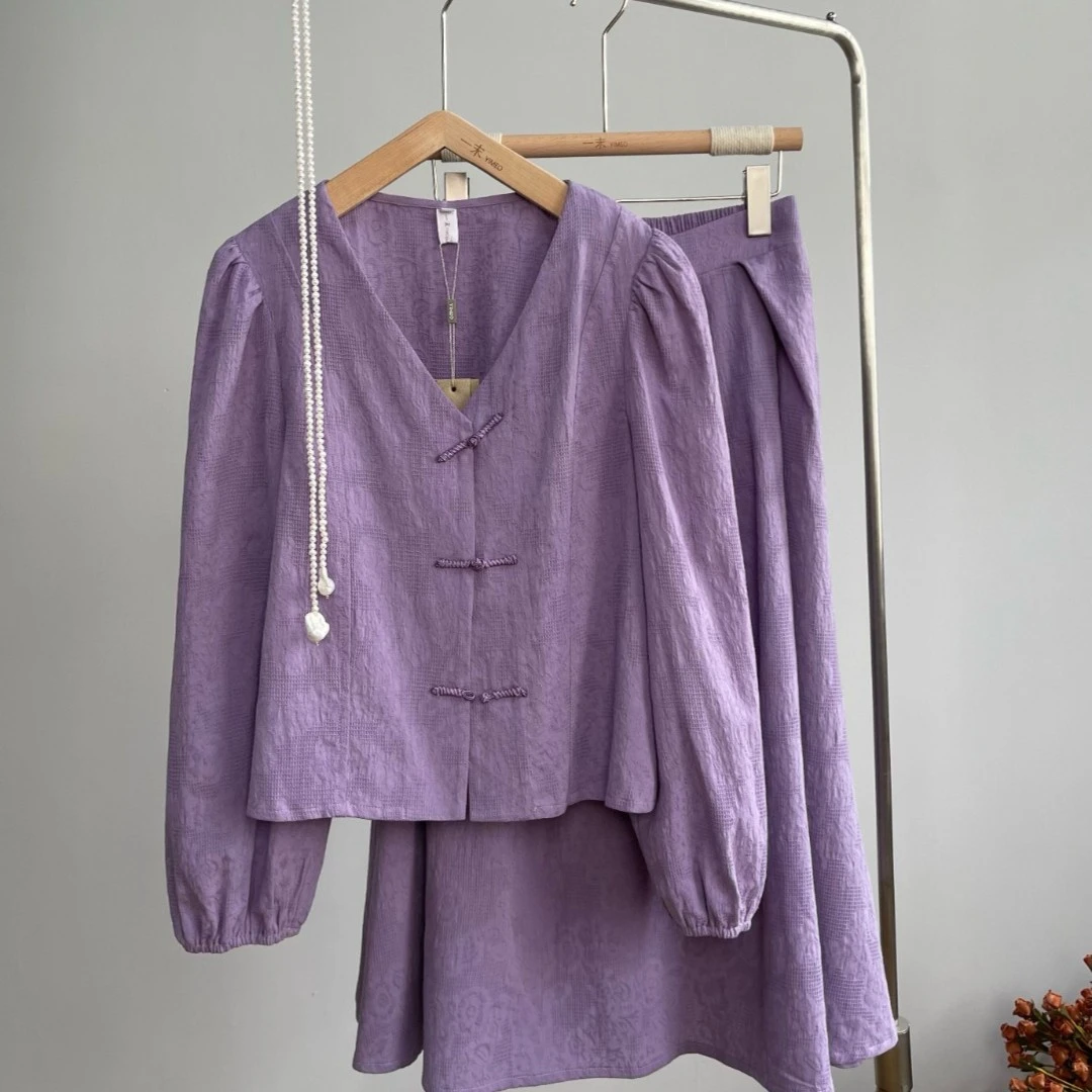 169《巴黎街头》169时尚百搭套装复古改良文艺少女套装