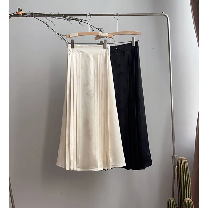 2830《黛语蝶》原创新中式马面裙复古国风提花气质改良版蝴蝶半身裙