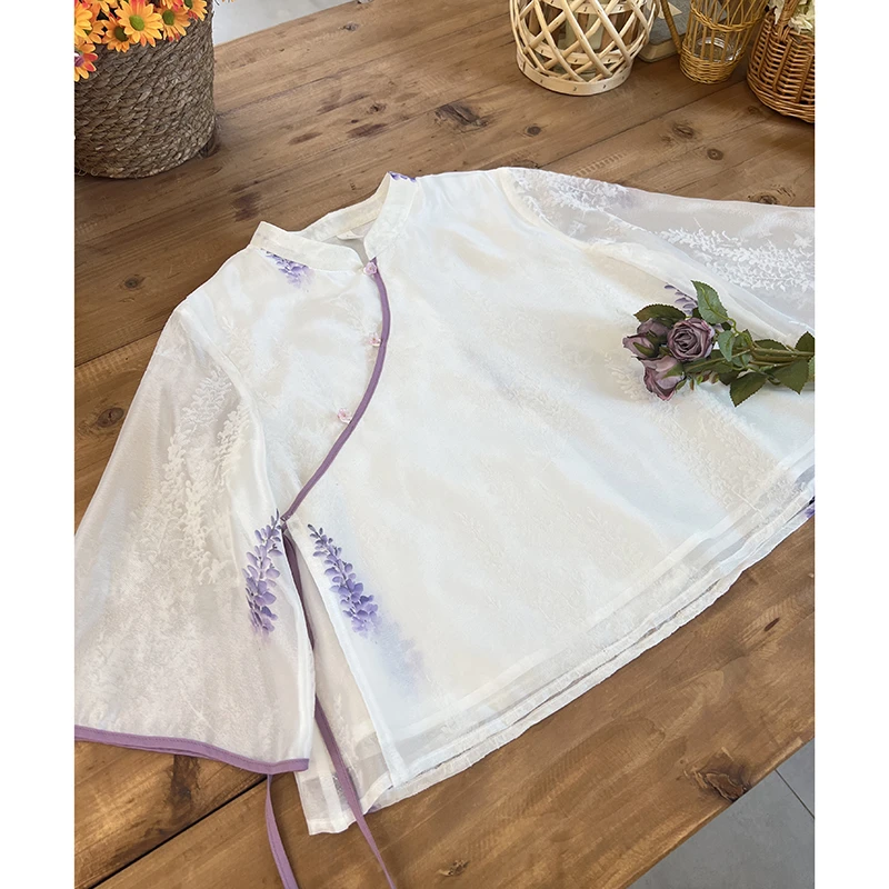 3388《青丝绕风》「夏日新中式穿搭」复古文艺温柔上衣