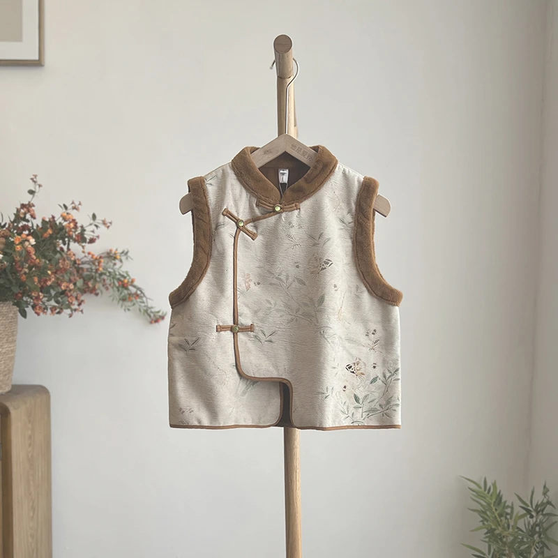 3048《鹊踏枝》原创国风美学设计加绒加厚冬季款马夹