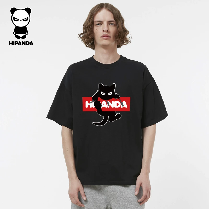 HiPanda短袖男t恤美式复古ins纯棉t恤短袖男生夏季重磅精梳长绒棉