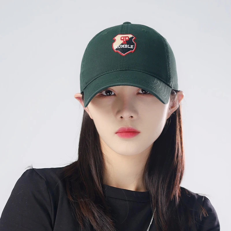 ZKVO韩版ins盾牌软顶棒球帽情侣时尚显瘦休闲防晒鸭舌帽男遮阳帽