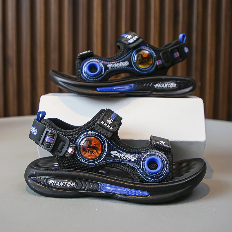 男童凉鞋2023夏季新款青少年大童时尚凉鞋男孩学生软底防滑沙滩鞋