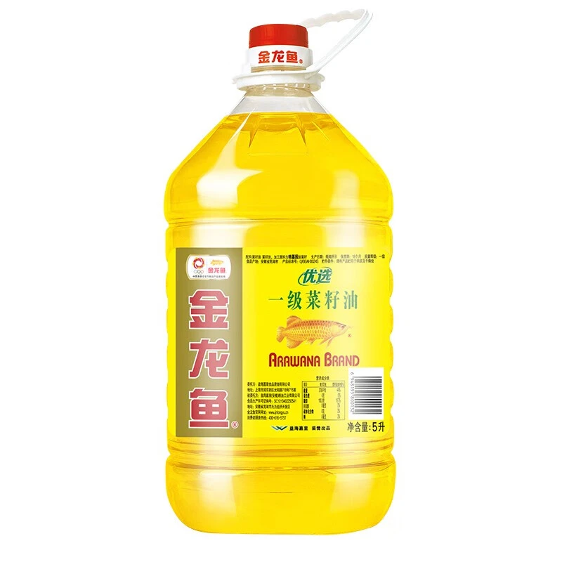 金龙鱼 优选一级菜籽油5L桶装家用植物食用油家用厨房油炸粮油