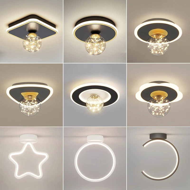 热销新款满天星网红过道阳台吸顶灯入户走廊创意玄关衣帽间灯具