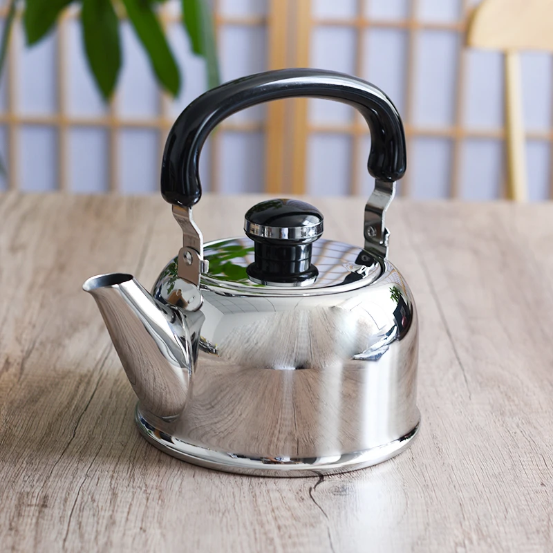 宫崎制作所日本原装进口18-8不锈钢烧水壶防烫手柄燃气电磁炉通用