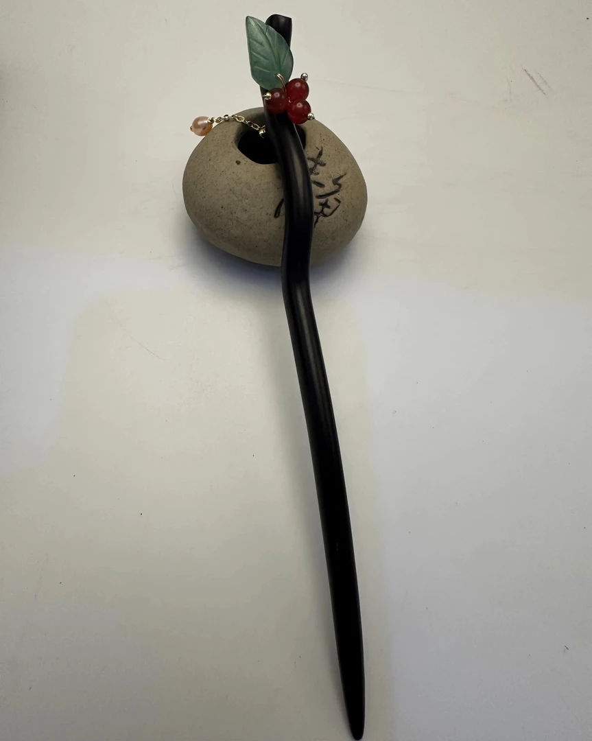 【绿肥红瘦】紫光檀新中式发簪