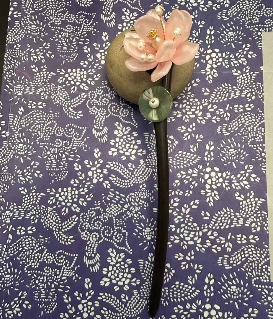 【水芙蓉】紫光檀新中式发簪