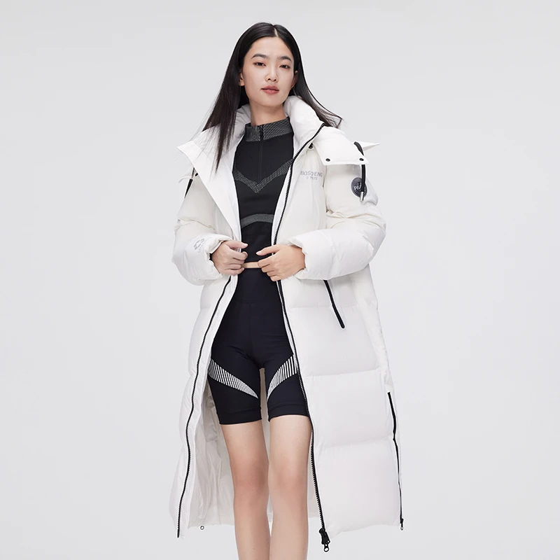 波司登羽绒服 冬装鹅绒巴黎线长款百搭保暖中性风羽绒外套女