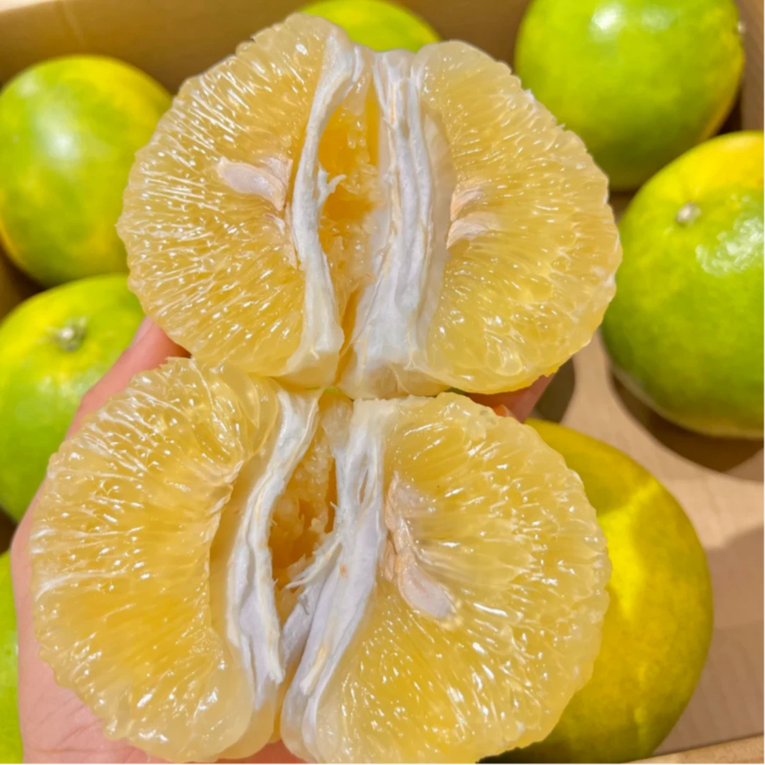 【西双版纳翡翠青柚】当季翡翠绿宝石爆汁青柚酸甜可口4.5-9斤装