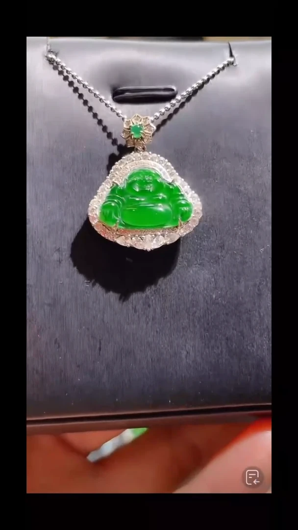 【闪购商品】翡翠吊坠银S925镶嵌A8