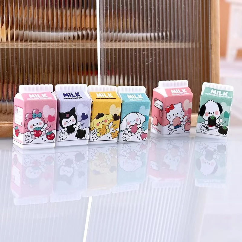 三丽鸥牛奶盒高品树脂仿真食玩 diy奶油胶配件