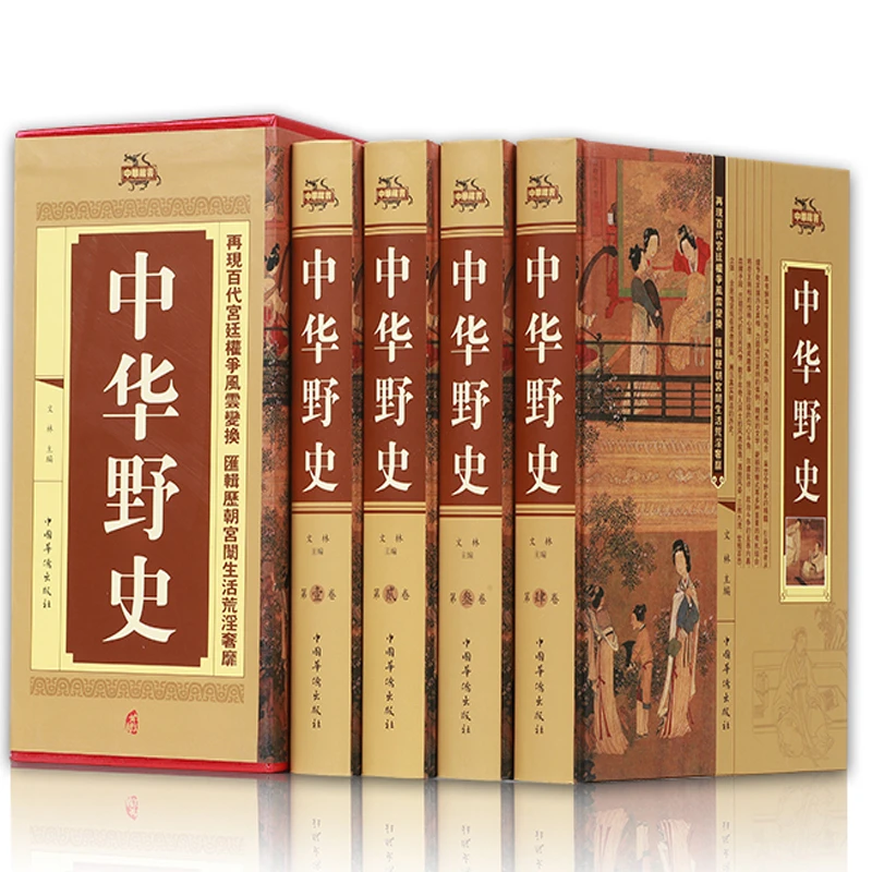 【正版】中华野史 精装插盒全套4册不一样的中国历史故事书籍