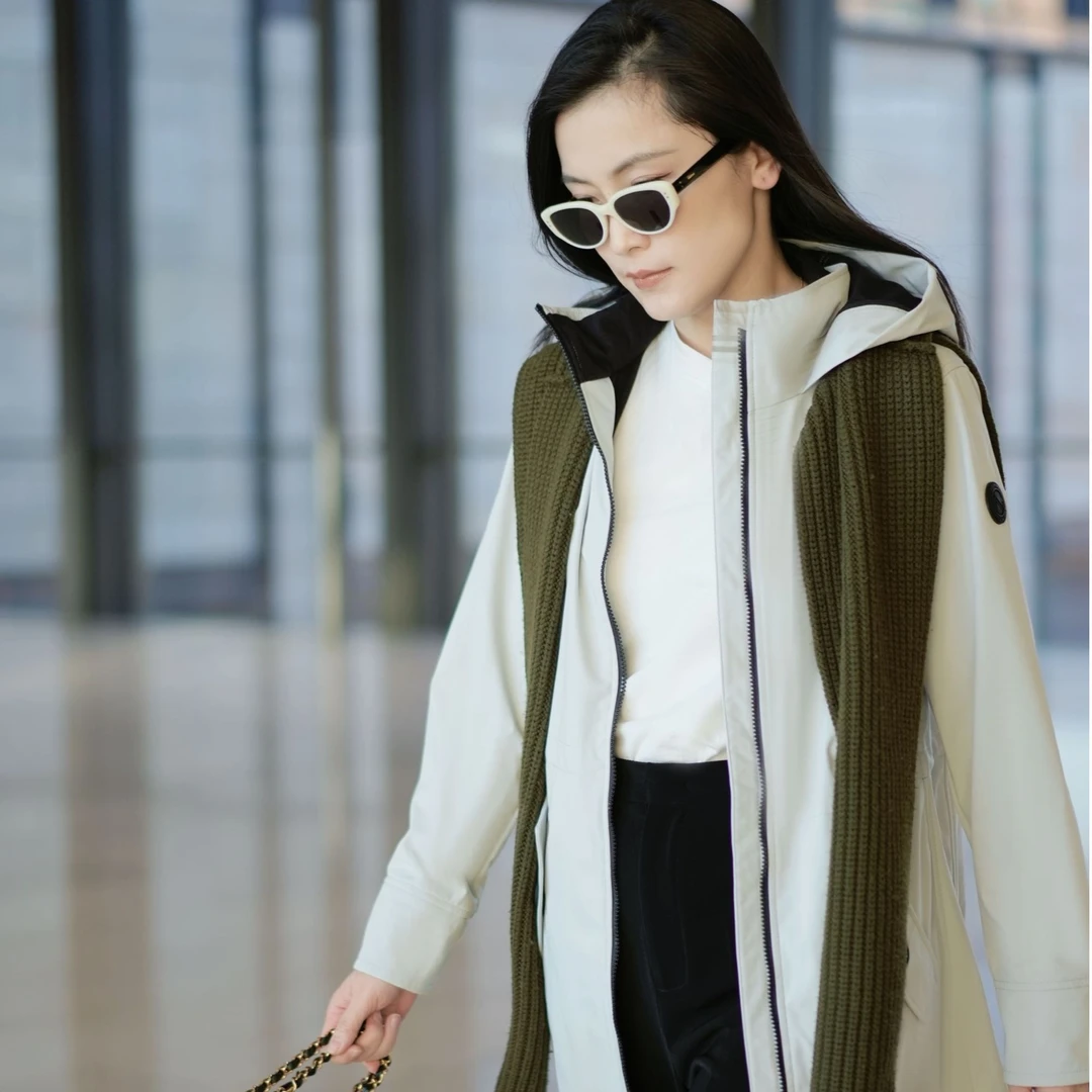 【高阶软壳】女士休闲时尚百搭加绒中长款软壳风衣9623C238