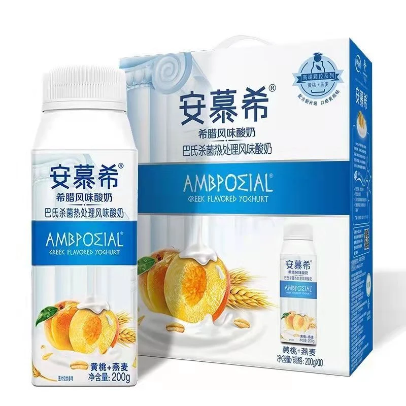 9月产伊利安慕希黄桃燕麦200g*10盒阳光营养常温优质乳酸风味包裹