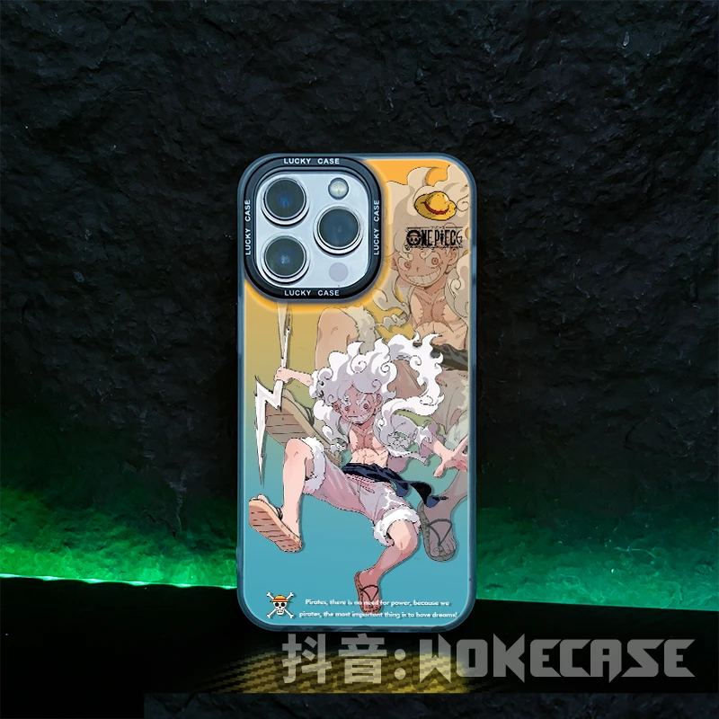 适用苹果14华为荣耀VIV小米尼卡尼卡IMD镭射防摔动漫手机保护壳MC