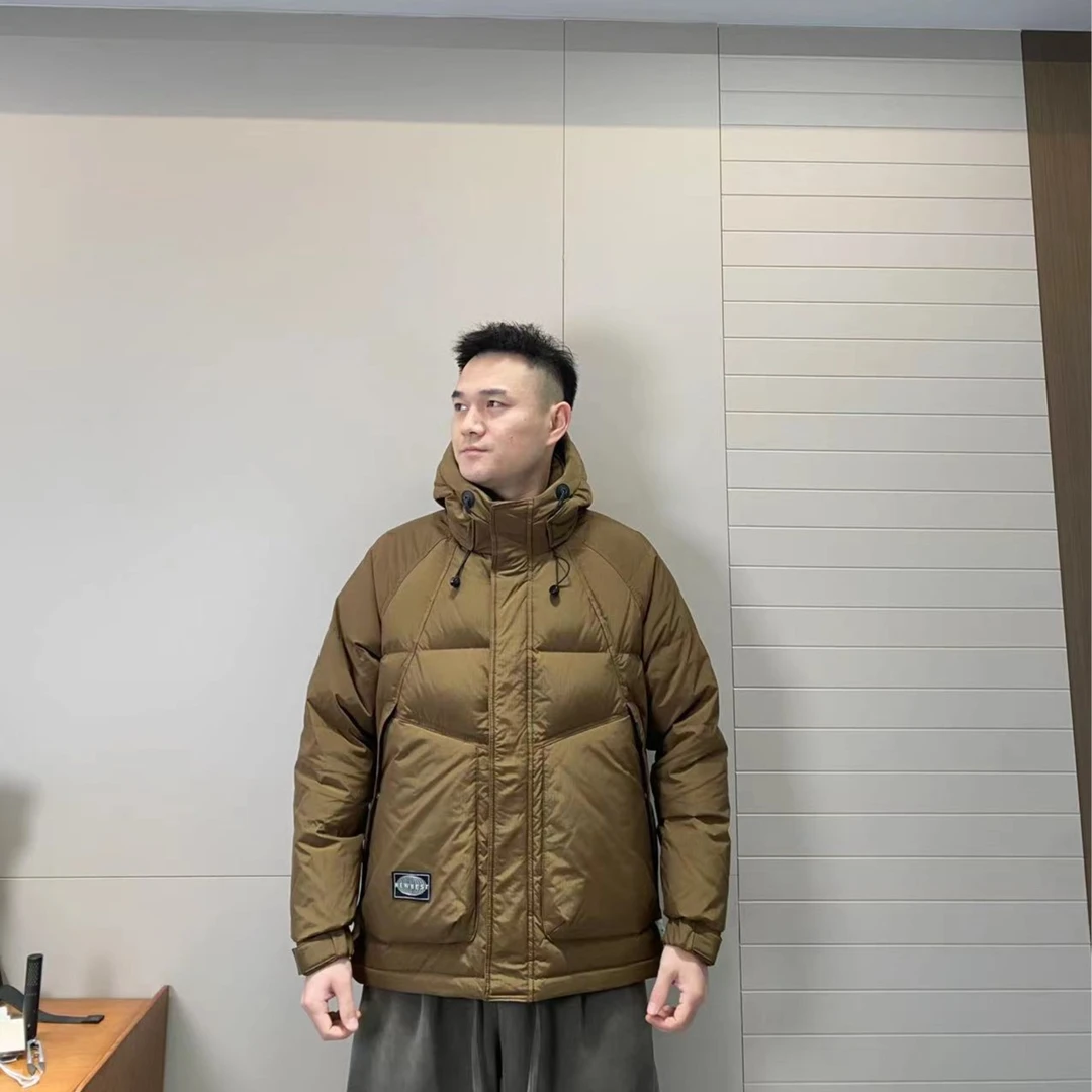 FWW15冬季新款新国标90白鸭绒户外休闲连帽羽绒服男女宽松面包服