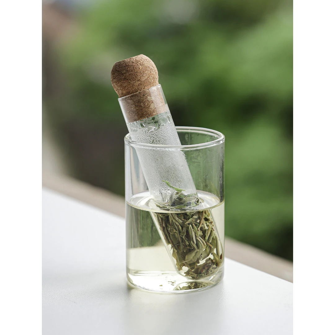 创意玻璃试管茶漏茶滤茶叶过滤器茶水分离内置茶隔泡茶神器过滤网