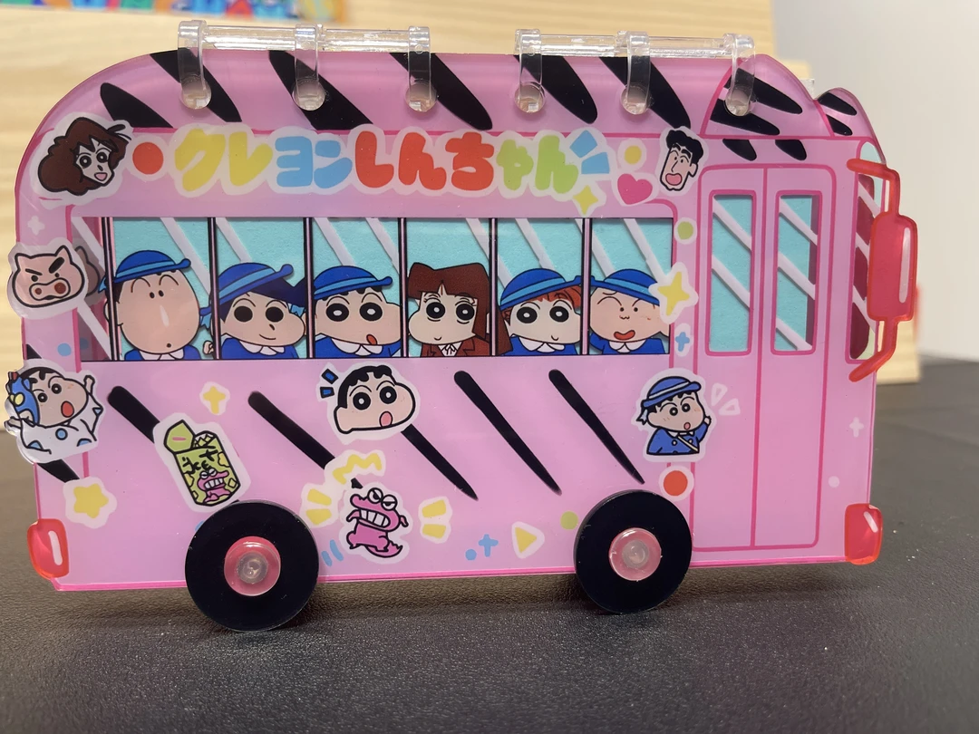 【小新巴士摇摇本】加厚记事本DIY卡册手账可拆卸活页本镭射本