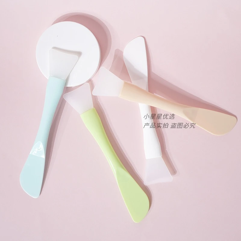 双头面膜硅胶泥膜刷脸部清洁刷涂抹式糖果色面膜刷