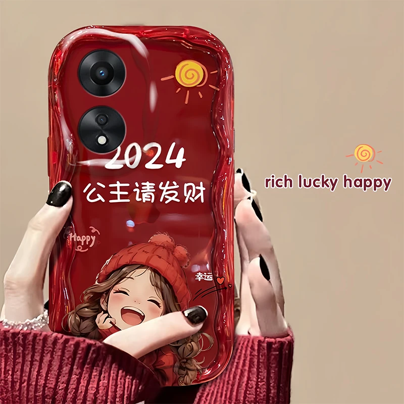 2024公主请发财OPPO A1Pro手机壳全包硅胶防摔保护套软壳超薄可爱