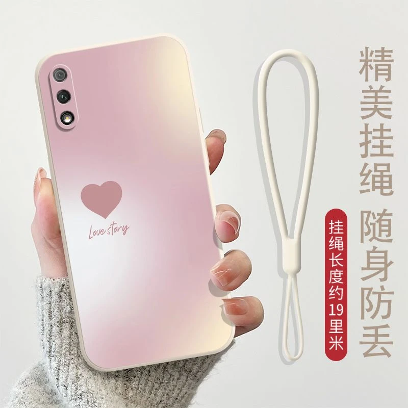 爱心华为Honor荣耀9X 9XPro手机壳液态硅胶保护套全包直边软外壳