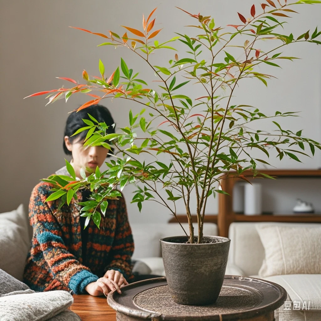 火焰南天竹盆栽室内绿植观叶植物好养花卉盆景