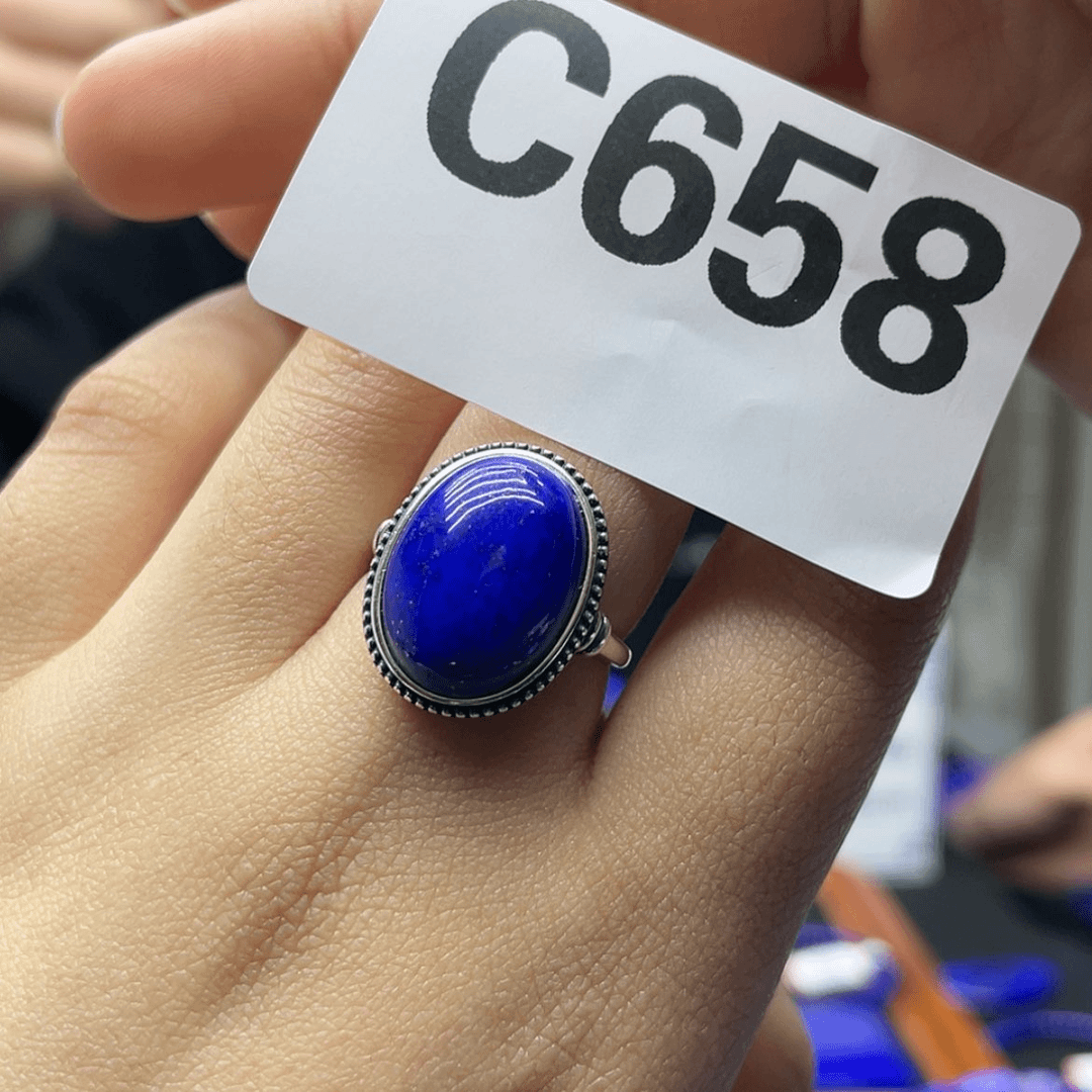 【闪购商品】青金石戒指银S925镶嵌