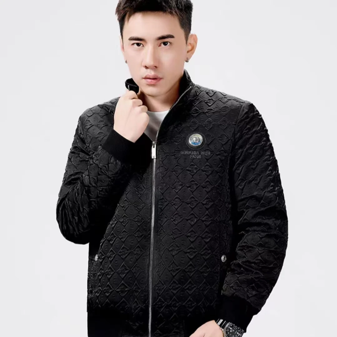 美杜莎2024秋冬新款轻奢时尚休闲立领夹克男士外套23829