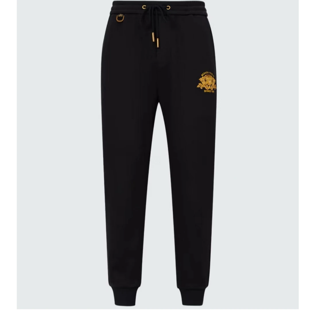 【加绒加厚】美杜莎2024秋冬新款高端时尚轻奢刺绣加绒休闲裤24557