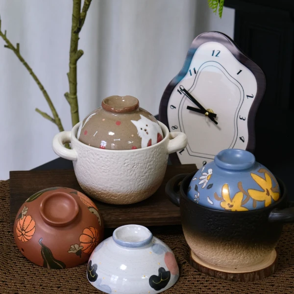 <秋日合>日式砂锅·家用燃气耐热高颜值砂锅煲仔饭煤气灶一人食